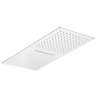 SOFFIONE 2 GETTI RETTANGOLARE ULTRA PIATTO ACCIAIO INOX- mm 500x220x3- MARIA- pezzi 1