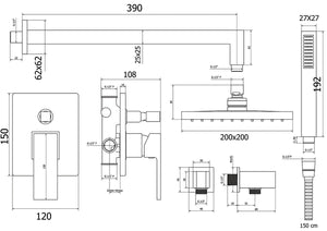 KIT DOCCIA KYRA 1 CROMO- Cromo- DH- pezzi 1