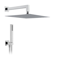 KIT SOFFIONE DOCCIA QUADRO- L. 250x250 - Braccio L. 350 mm- DH- pezzi 1