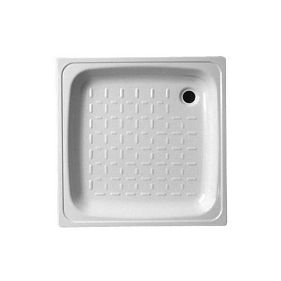 PIATTO DOCCIA IN ACCIAIO BIANCO- cm. 80 x 80 X H. 8- SMAVI- pezzi 1