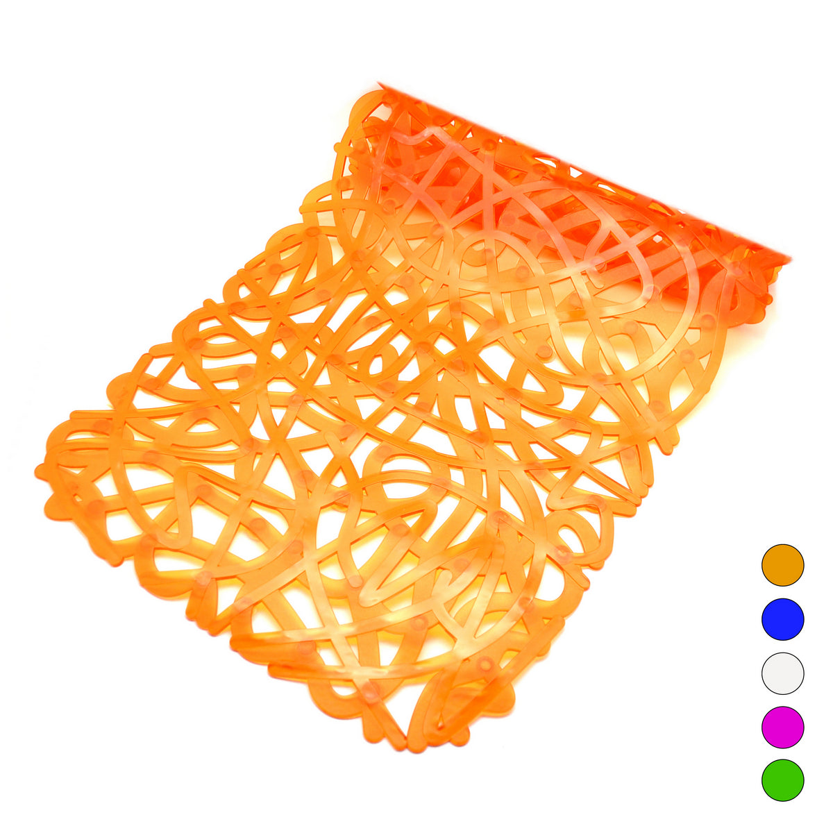 TAPPETO ANTISCIVOLO PER VASCA MOD. MIX  CM 72x36- Arancio- DH- pezzi 1