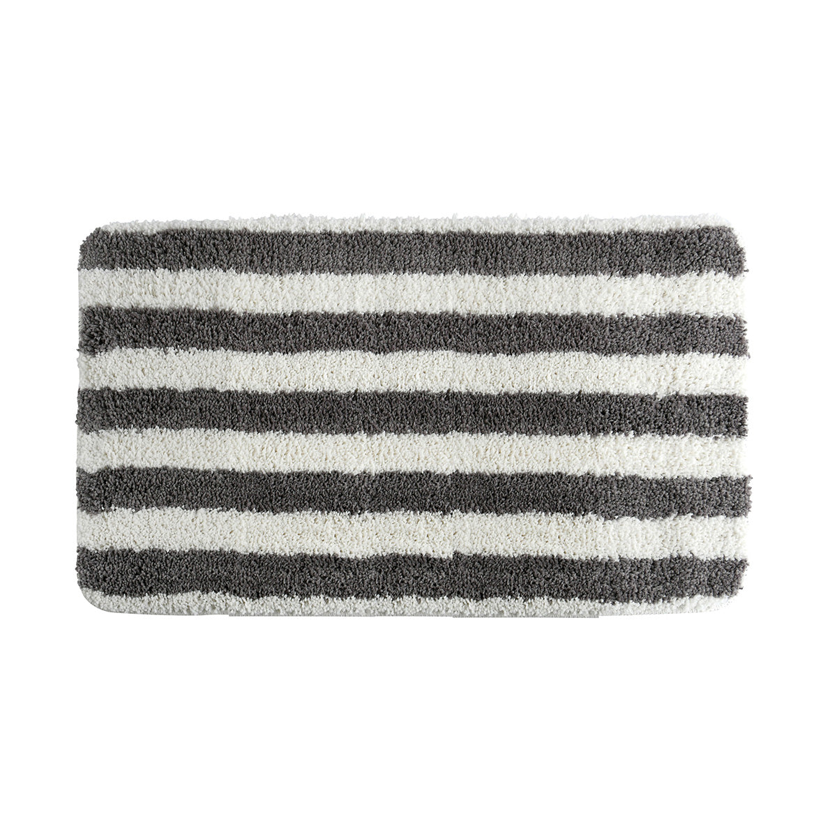 TAPPETO DA BAGNO IN MICROFIBRA 50X80 CM BIANCO/GRIGIO- Bianco-Grigio- SPIRE- pezzi 1
