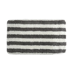 TAPPETO DA BAGNO IN MICROFIBRA 50X80 CM BIANCO/GRIGIO- Bianco-Grigio- SPIRE- pezzi 1