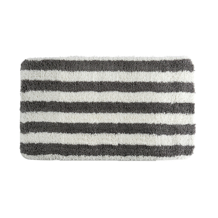 TAPPETO DA BAGNO IN MICROFIBRA 50X80 CM BIANCO/GRIGIO- Bianco-Grigio- SPIRE- pezzi 1