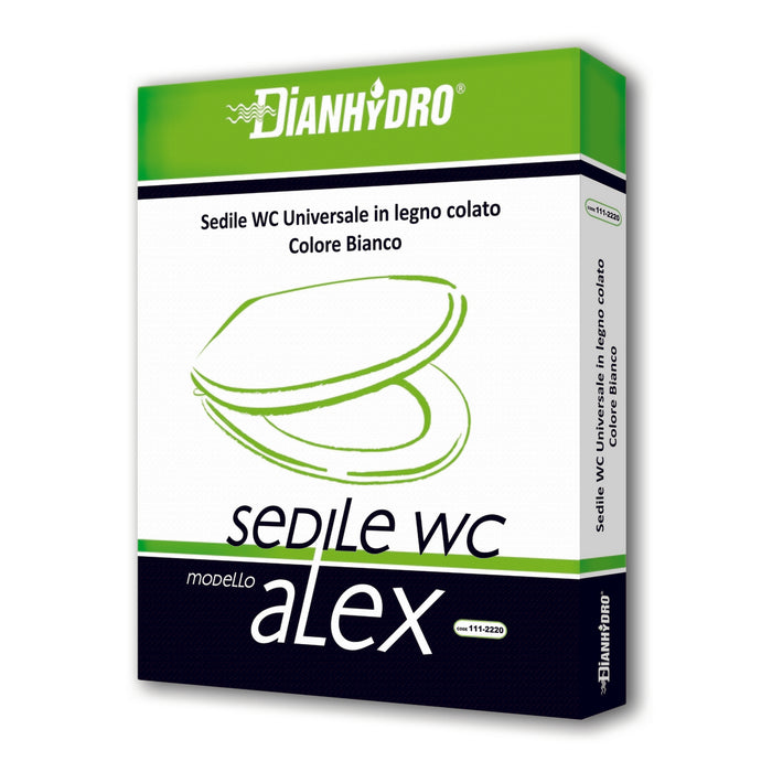SEDILE WC IN LEGNO COLATO MODELLO ALEX- Bianco- DHIMP- pezzi 1