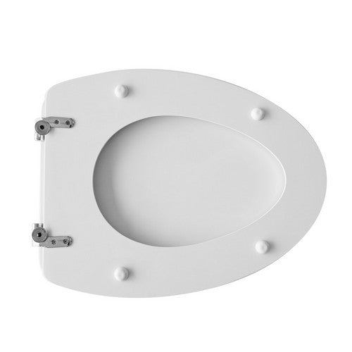 SEDILE WC PER DISEGNO A VASO OVO FORMA 4- Bianco - Cerniere C espansione- CW- pezzi 1