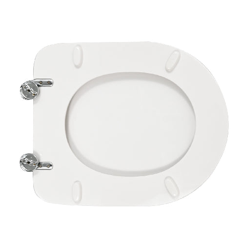 SEDILE WC PER KERASAN VASO FLO 48 FORMA 6- Bianco - Cerniere C espansion- CW- pezzi 1