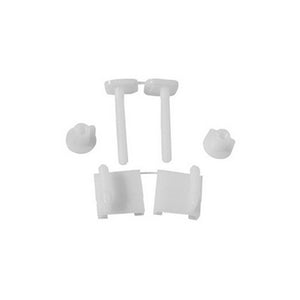 COPPIA SUPPORTI PER SEDILI IN PVC CON VITI IN PLASTICA- Bianco- GOPLA- pezzi 1