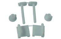 COPPIA SUPPORTI PER SEDILI IN PVC CON VITI IN PLASTICA- Bianco- GOPLA- pezzi 1