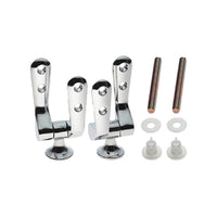 CERNIERE FISSE CROMATE FISSAGGIO CON VITI A FARFALLA- Cromo- DH- pezzi 1