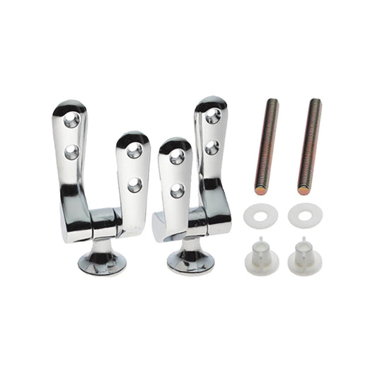 CERNIERE FISSE CROMATE FISSAGGIO CON VITI A FARFALLA- Cromo- DH- pezzi 1