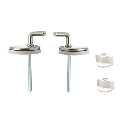 COPPIA SUPPORTI PER SEDILE WC IN OTTONE CROMATO- Cromo- RERU- pezzi 1