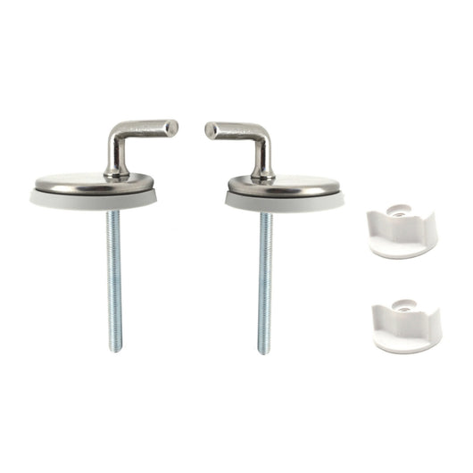 COPPIA SUPPORTI PER SEDILE WC IN OTTONE CROMATO- Cromo- RERU- pezzi 1