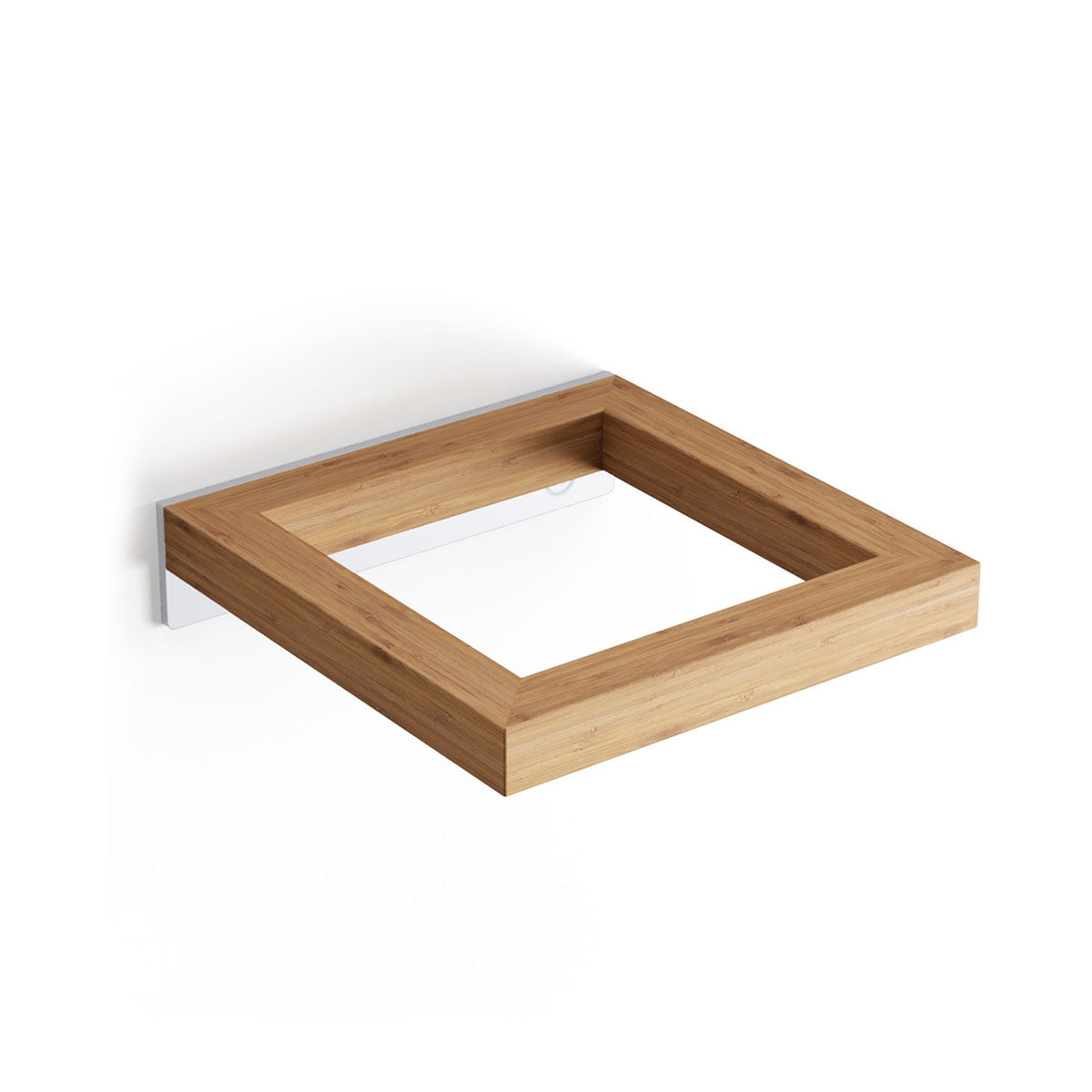 SUPPORTO PORTA SCOPINO A PARETE  BAMBOO- Bambù - mm 124 x 127- SAMO- pezzi 1