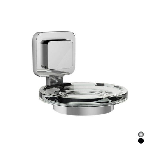 PORTA SAPONE SERIE KARA- Nero cm 11 x h.9,2 x 13,8- KOEMO- pezzi 1