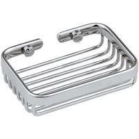 PORTASAPONE RETTANGOLARE IN OTTONE CROMATO LUNGHEZZA CM 12- LxHxP -120x30x90 mm- RERU- pezzi 1