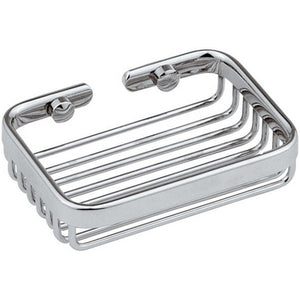 PORTASAPONE RETTANGOLARE IN OTTONE CROMATO LUNGHEZZA CM 12- LxHxP -120x30x90 mm- RERU- pezzi 1