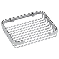 PORTASAPONE RETTANGOLARE IN OTTONE CROMATO LUNGHEZZA CM 20- LxHxP -205x30x115 mm- RERU- pezzi 1