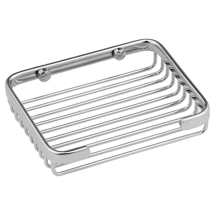 PORTASAPONE RETTANGOLARE IN OTTONE CROMATO LUNGHEZZA CM 20- LxHxP -205x30x115 mm- RERU- pezzi 1