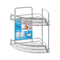 MENSOLA ANGOLARE 2 RIPIANI- Cromo-Satinato- FERID- pezzi 1