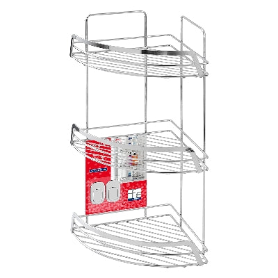 MENSOLA ANGOLARE 3 RIPIANI- Cromo-Lucido- FERID- pezzi 1