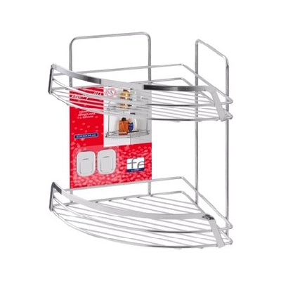 MENSOLA ANGOLARE 2 RIPIANI- Cromo-Lucido- FERID- pezzi 1