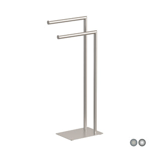 PIANTANA PORTA ASCIUGAMANI POSEIDON- Cromo cm 18 x h. 77,2 x 33,5- METAF- pezzi 1