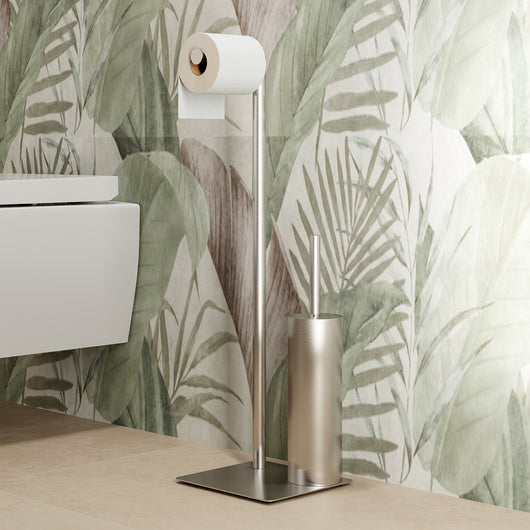 PIANTANA PORTA SCOPINO POSEIDON- Spazzolato cm 20 x h.64,2x18- METAF- pezzi 1