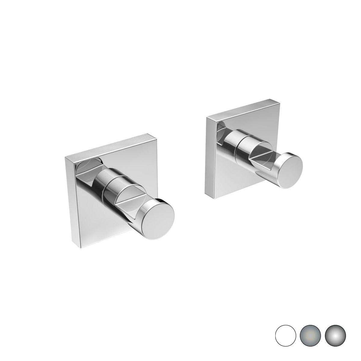 2 PZ APPENDIABITI MOD. HOTEL MAISON- Bianco cm 5 x h. 5 x 4,5- METAF- pezzi 1