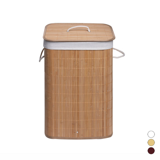 CESTO PORTABIANCHERIA RETTANGOLARE BALU'- Marrone- METAF- pezzi 1