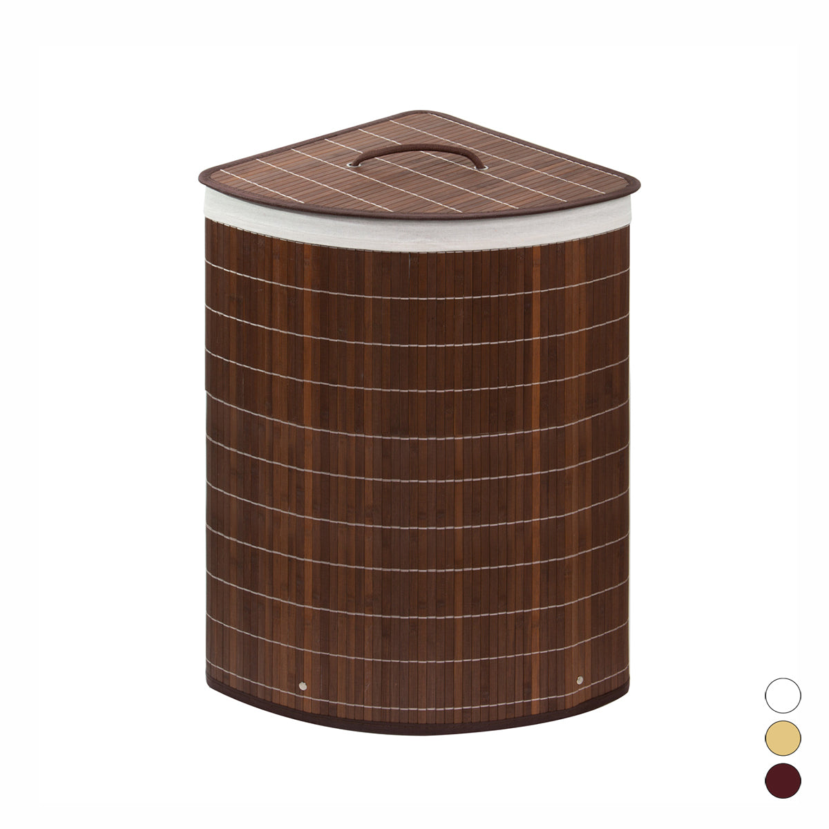 CESTO PORTABIANCHERIA ANGOLARE BALU'- Bianco- METAF- pezzi 1