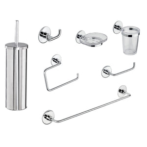 SET ACCESSORI BAGNO WIND BIADESIVO + VITE- Cromo- METAF- pezzi 1