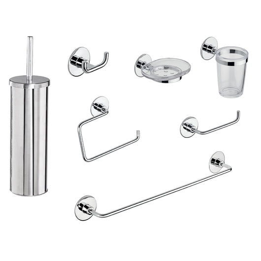 SET ACCESSORI BAGNO WIND BIADESIVO + VITE- Cromo- METAF- pezzi 1