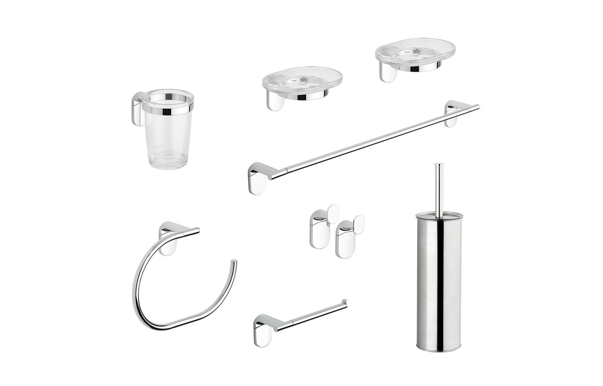 SET ACCESSORI BAGNO 8 PEZZI SERIE ZERO METAFORM- Cromo- METAF- pezzi 1