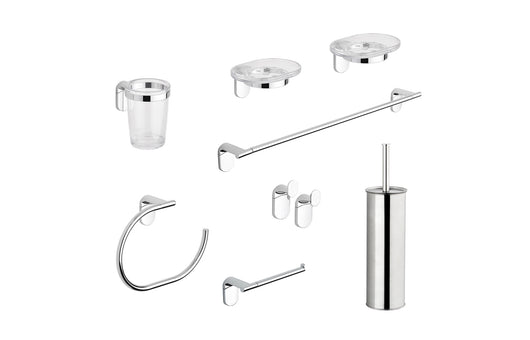SET ACCESSORI BAGNO 8 PEZZI SERIE ZERO METAFORM- Cromo- METAF- pezzi 1