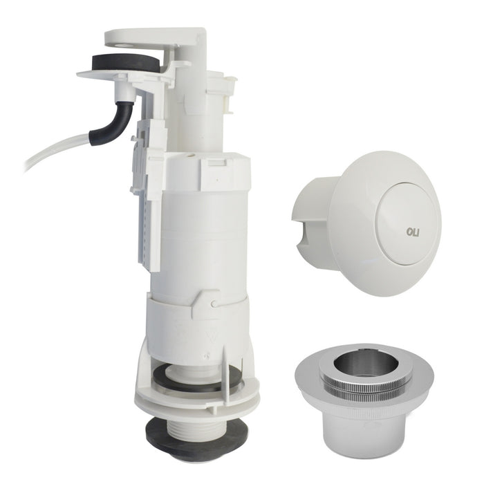 BATTERIA DI SCARICO PER CASSETTA ALTA OLI DELUXE CON PULSANTE- OLIVE- pezzi 1