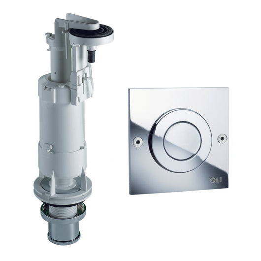 BATTERIA DI SCARICO PER CASSETTA ALTA DELUXE CON PULSANTE- OLIVE- pezzi 1