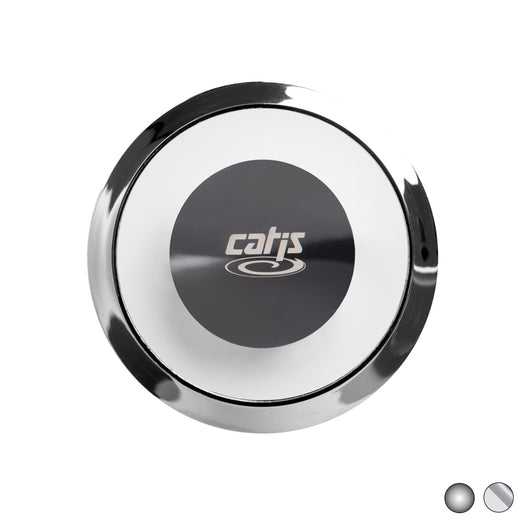 PULSANTE CATIS PER ECOSTOP- Bianco-Cromo- CATIS