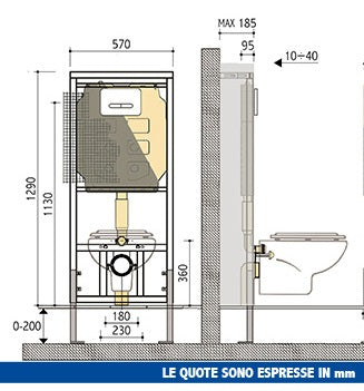 CASSETTA CON STAFFA PUCCI ECO MODULO PER INST. DAVANTI A PARETI MURATU- 9-4 lt- PUCCI- pezzi 1