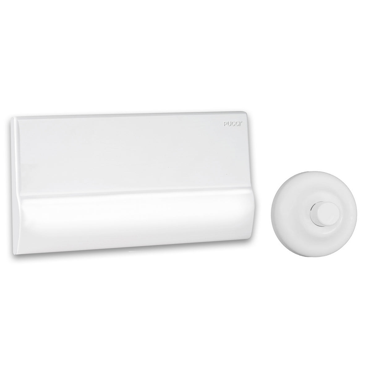 PLACCA CON  ROSONE + BOTTONE + PROLUNGA- Bianca- PUCCI- pezzi 1