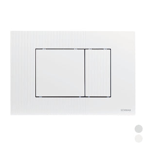 PLACCA DOPPIO SCARICO METIS- Bianca- FLUID- pezzi 1