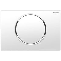 PLACCA DI COMANDO SIGMA 10 CON TASTO STOP- Bianca - bordi tasti cromo- GEBER- pezzi 1