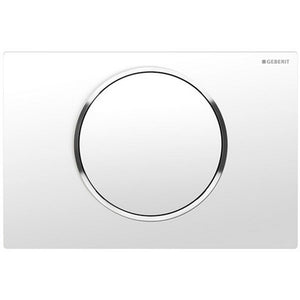 PLACCA DI COMANDO SIGMA 10 CON TASTO STOP- Bianca - bordi tasti cromo- GEBER- pezzi 1