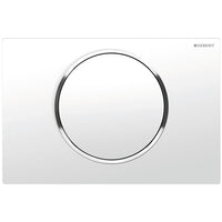 PLACCA DI COMANDO SIGMA 10 CON TASTO STOP- Bianca - bordi tasti cromo- GEBER- pezzi 1