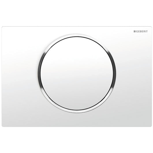 PLACCA DI COMANDO SIGMA 10 CON TASTO STOP- Bianca - bordi tasti cromo- GEBER- pezzi 1