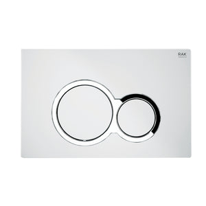 PLACCA DI COMANDO MOD. ROTONDA PER CASSETTA RAK ECOFIX- Bianco - Cromo- RAK- pezzi 1