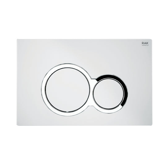 PLACCA DI COMANDO MOD. ROTONDA PER CASSETTA RAK ECOFIX- Bianco - Cromo- RAK- pezzi 1