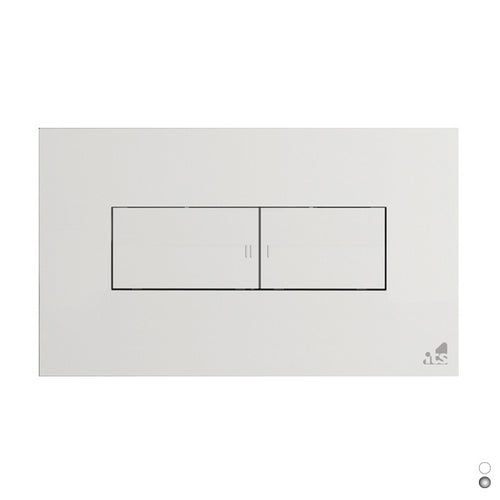 PLACCA PER CASSETTA AD INCASSO IDEA 2 PULSANTI- Bianca- its todini