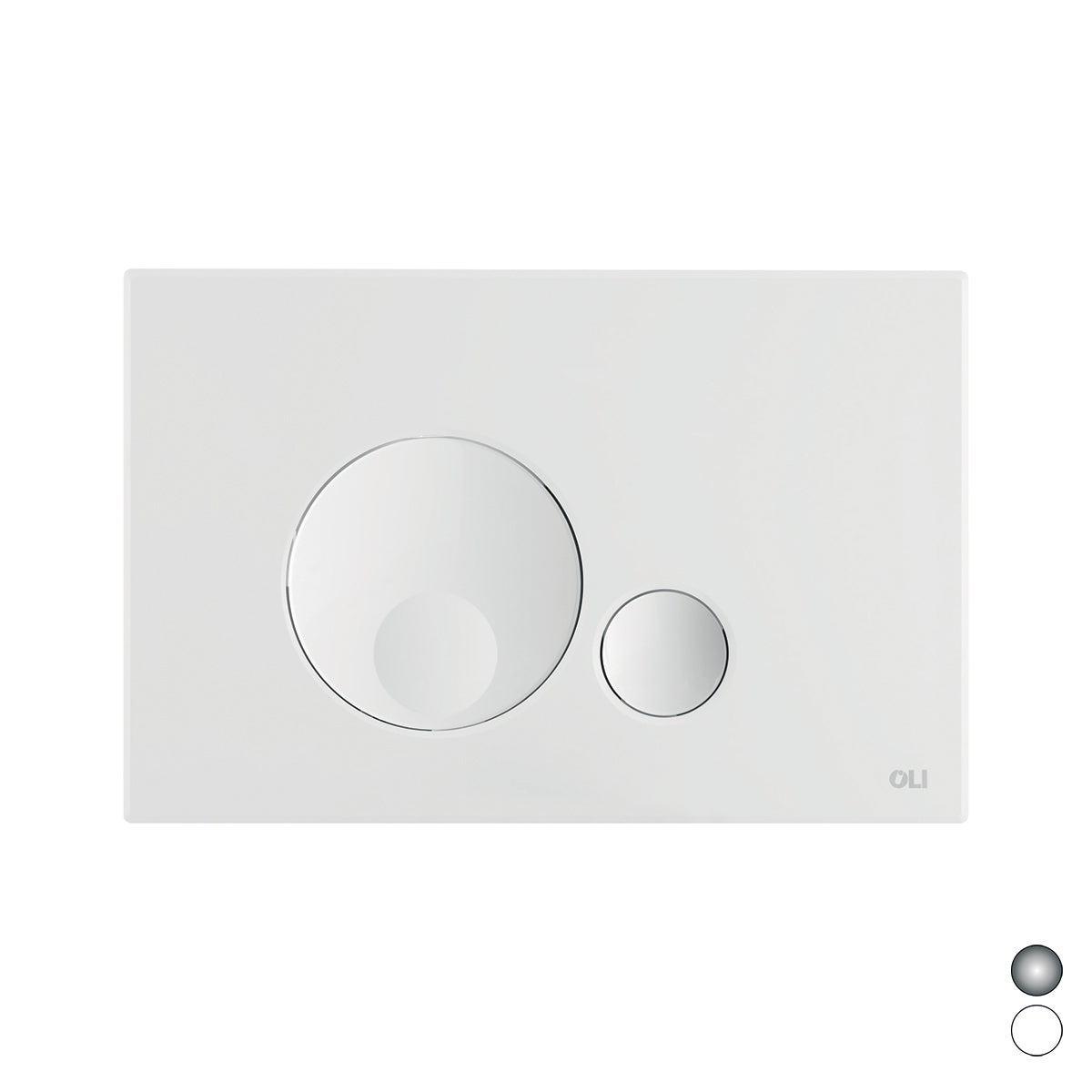 PLACCA DOPPIO SCARICO GLOBE- Bianca- OLIVE- pezzi 1