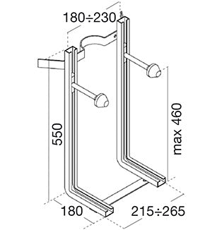 TELAIO STAFFA VASO BIDET SOSPESI PER PARETI IN MURATURA- PUCCI- pezzi 1